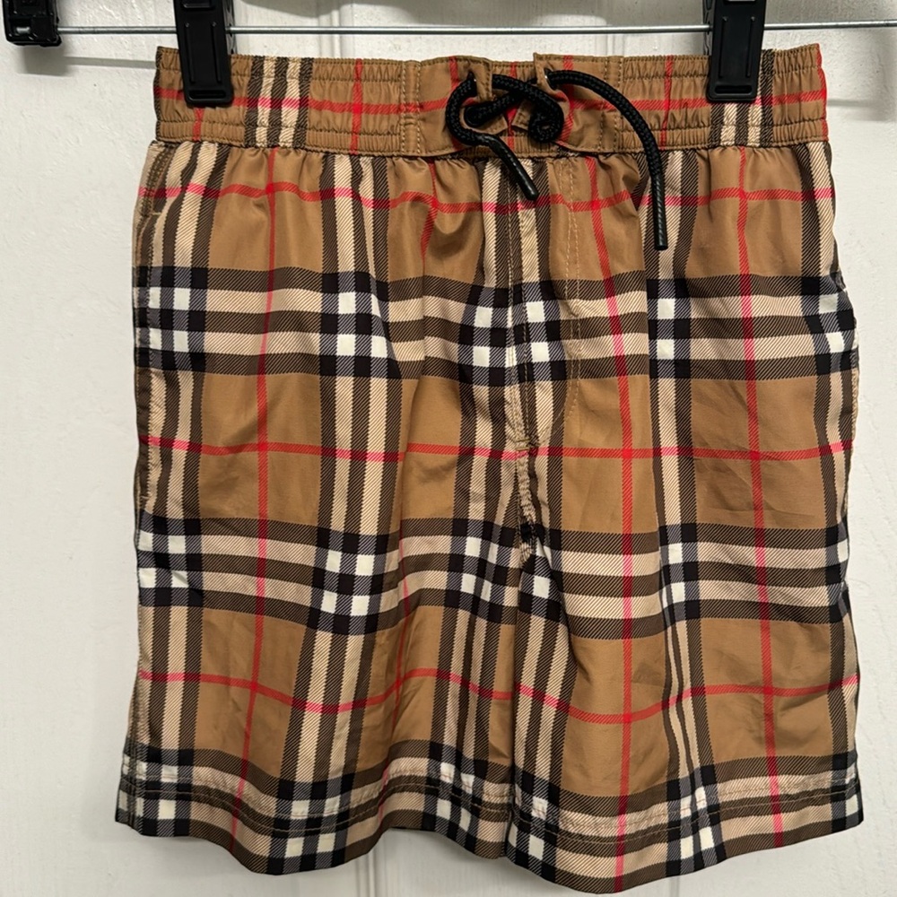 Authentic Burberry swim shorts. Excellent condition. Little boys. Size 6Y.
